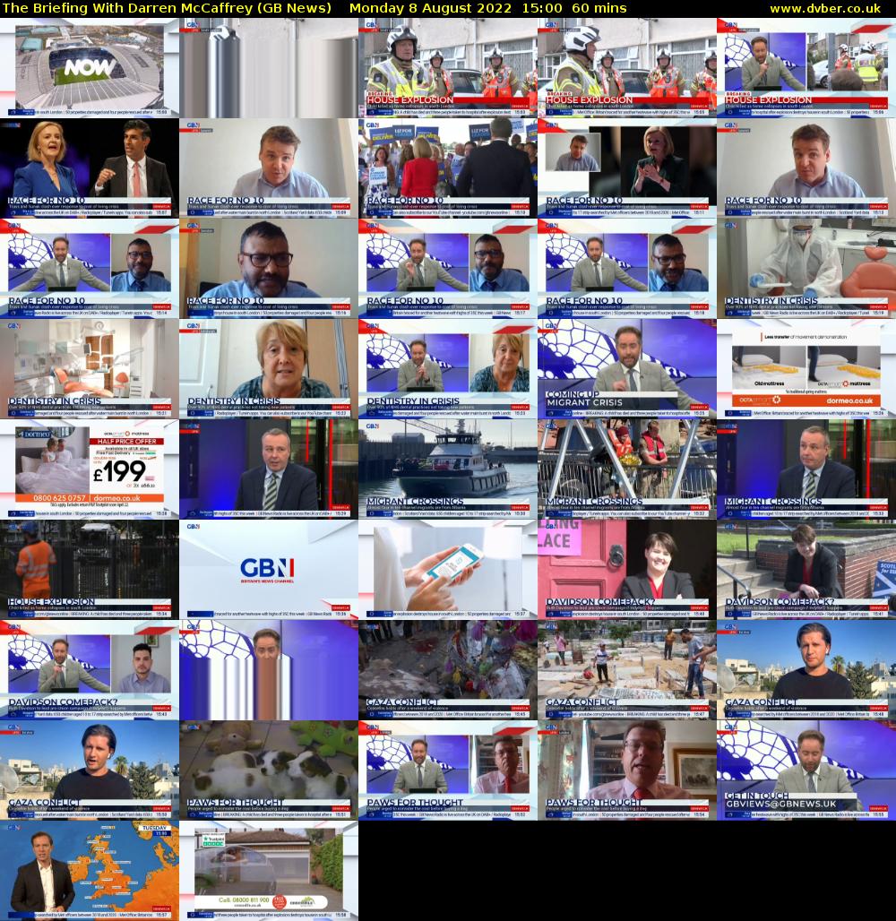 The Briefing With Darren McCaffrey (GB News) Monday 8 August 2022 15:00 - 16:00