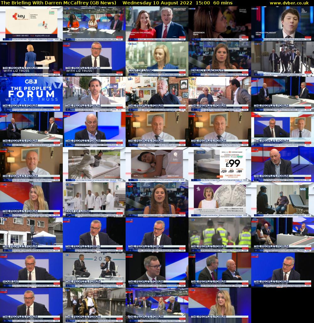 The Briefing With Darren McCaffrey (GB News) Wednesday 10 August 2022 15:00 - 16:00