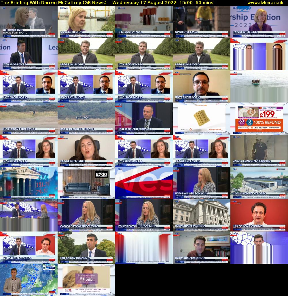 The Briefing With Darren McCaffrey (GB News) Wednesday 17 August 2022 15:00 - 16:00