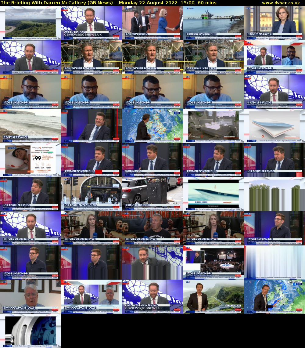 The Briefing With Darren McCaffrey (GB News) Monday 22 August 2022 15:00 - 16:00