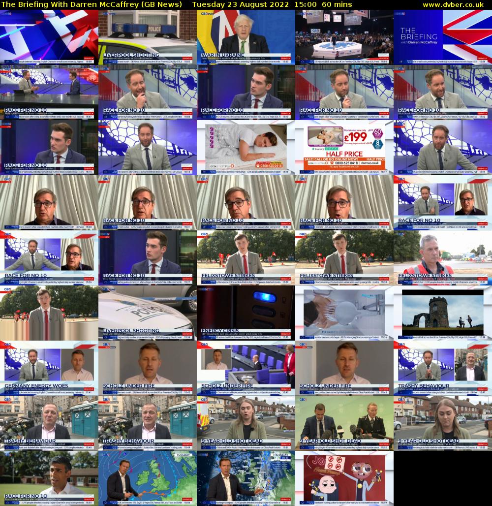 The Briefing With Darren McCaffrey (GB News) Tuesday 23 August 2022 15:00 - 16:00