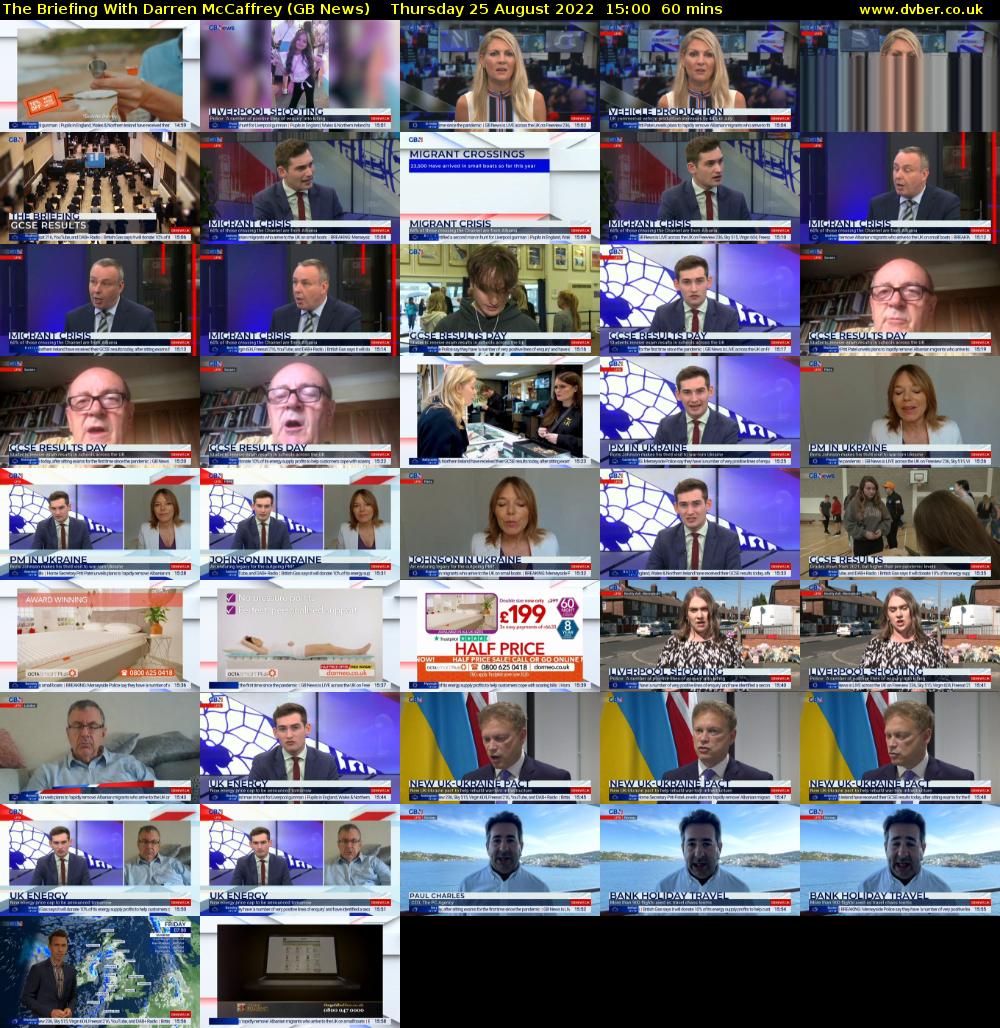 The Briefing With Darren McCaffrey (GB News) Thursday 25 August 2022 15:00 - 16:00