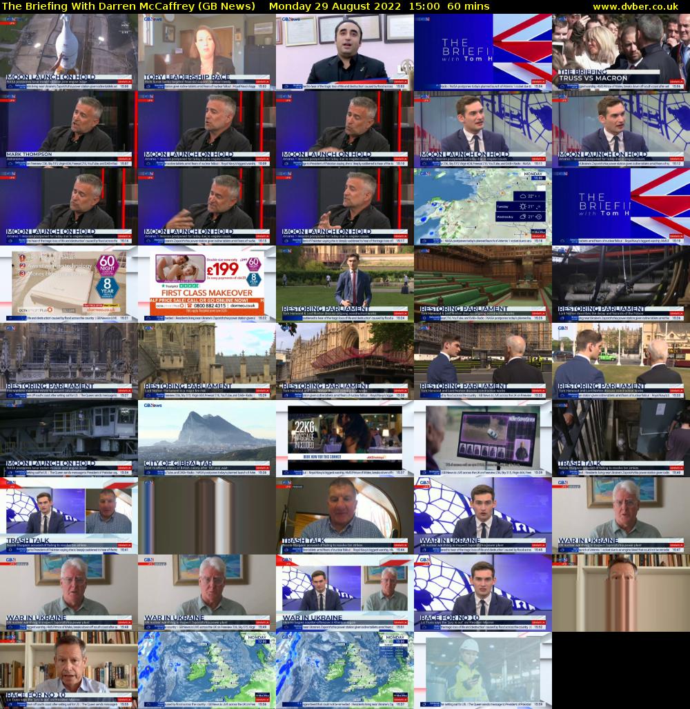 The Briefing With Darren McCaffrey (GB News) Monday 29 August 2022 15:00 - 16:00