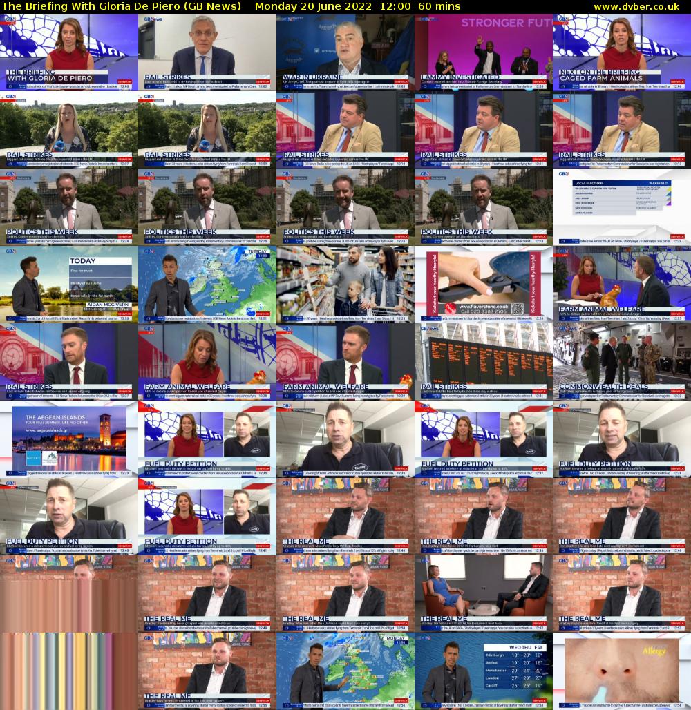 The Briefing With Gloria De Piero (GB News) Monday 20 June 2022 12:00 - 13:00