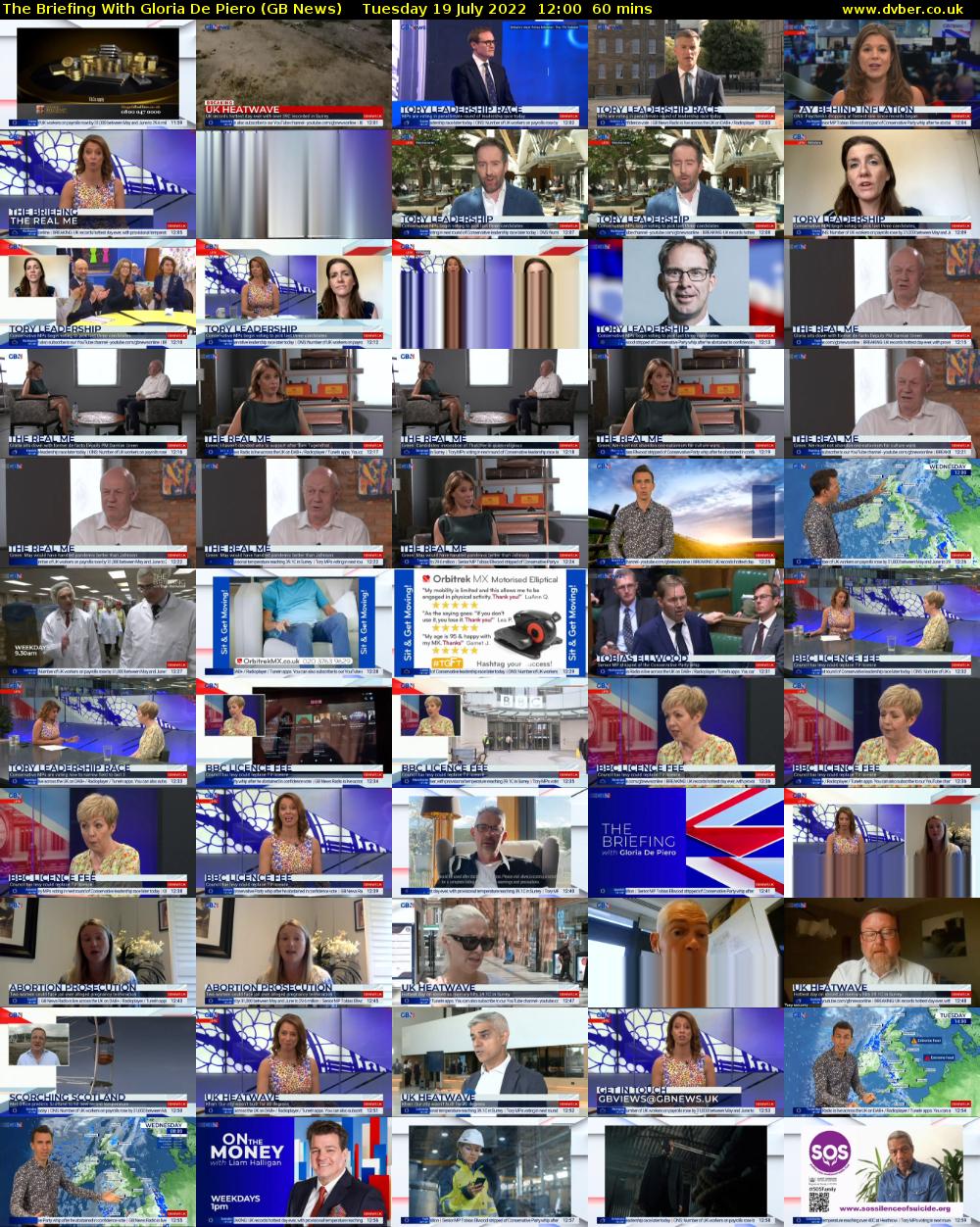 The Briefing With Gloria De Piero (GB News) Tuesday 19 July 2022 12:00 - 13:00