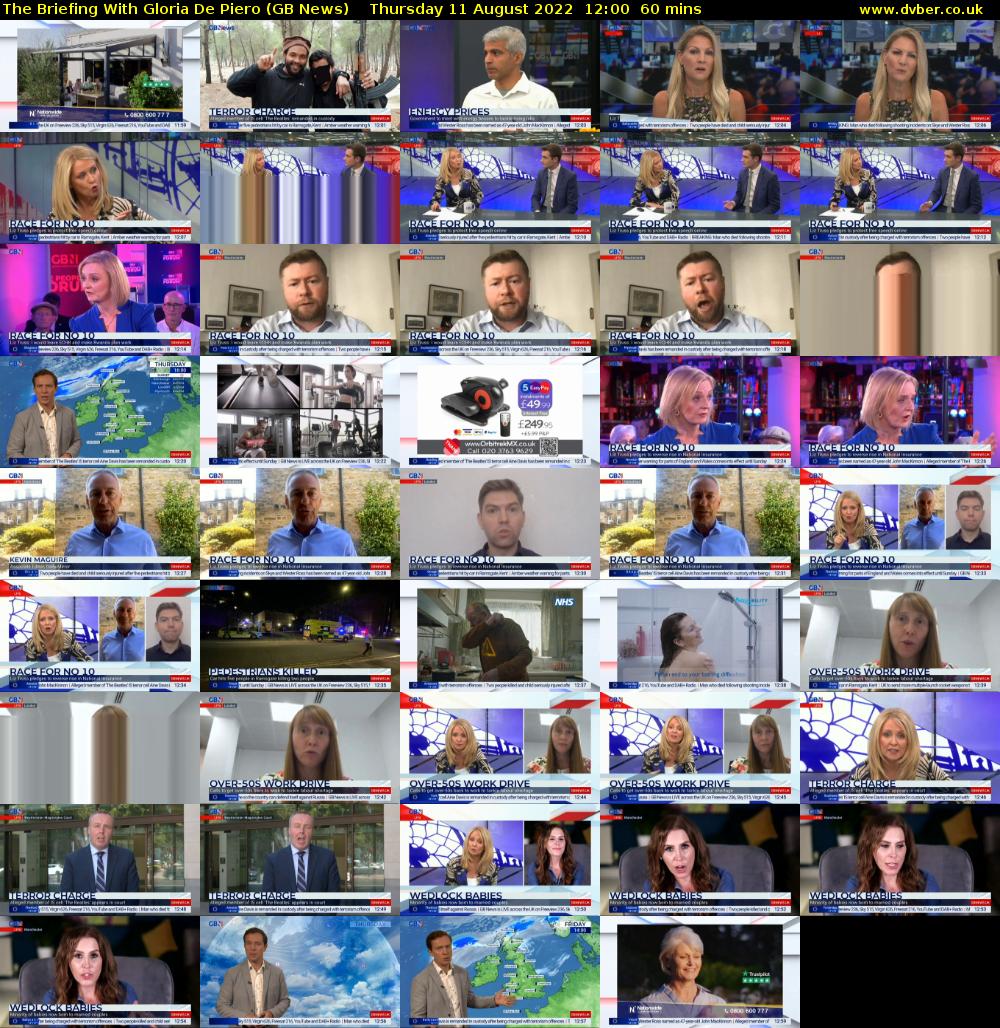 The Briefing With Gloria De Piero (GB News) Thursday 11 August 2022 12:00 - 13:00