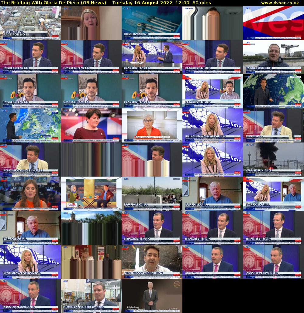 The Briefing With Gloria De Piero (GB News) Tuesday 16 August 2022 12:00 - 13:00