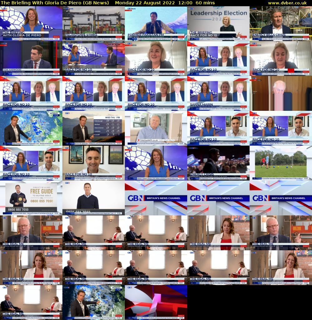 The Briefing With Gloria De Piero (GB News) Monday 22 August 2022 12:00 - 13:00