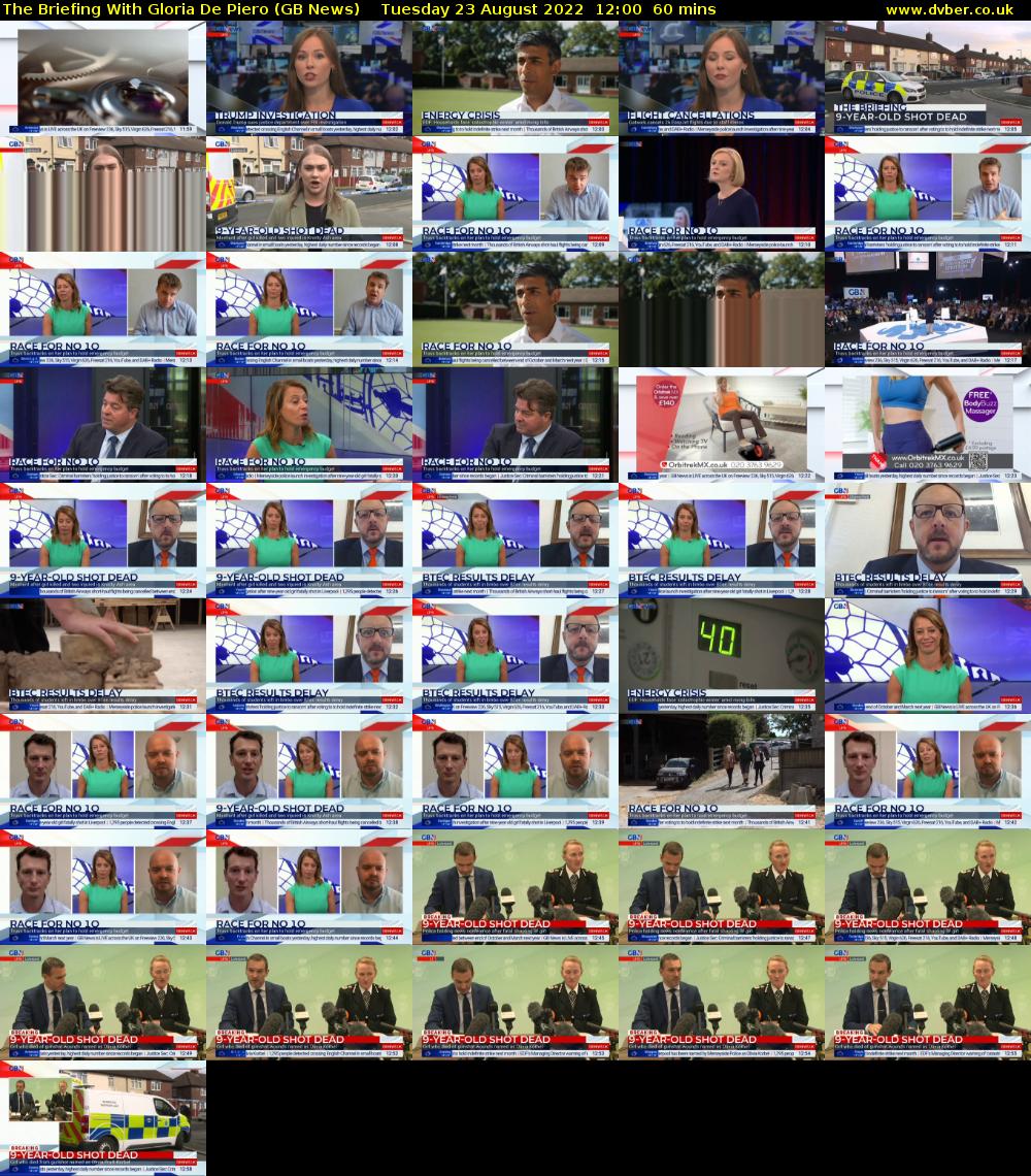 The Briefing With Gloria De Piero (GB News) Tuesday 23 August 2022 12:00 - 13:00