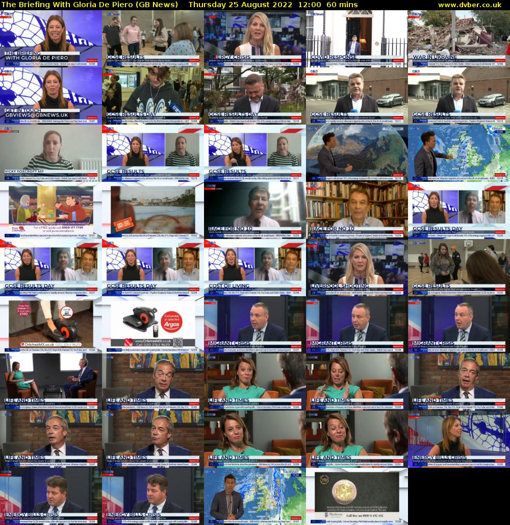 The Briefing With Gloria De Piero (GB News) Thursday 25 August 2022 12:00 - 13:00