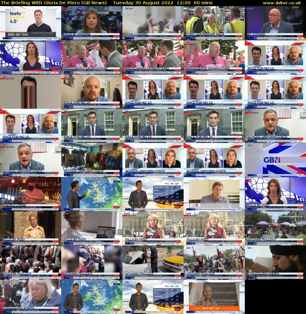 The Briefing With Gloria De Piero (GB News) Tuesday 30 August 2022 12:00 - 13:00