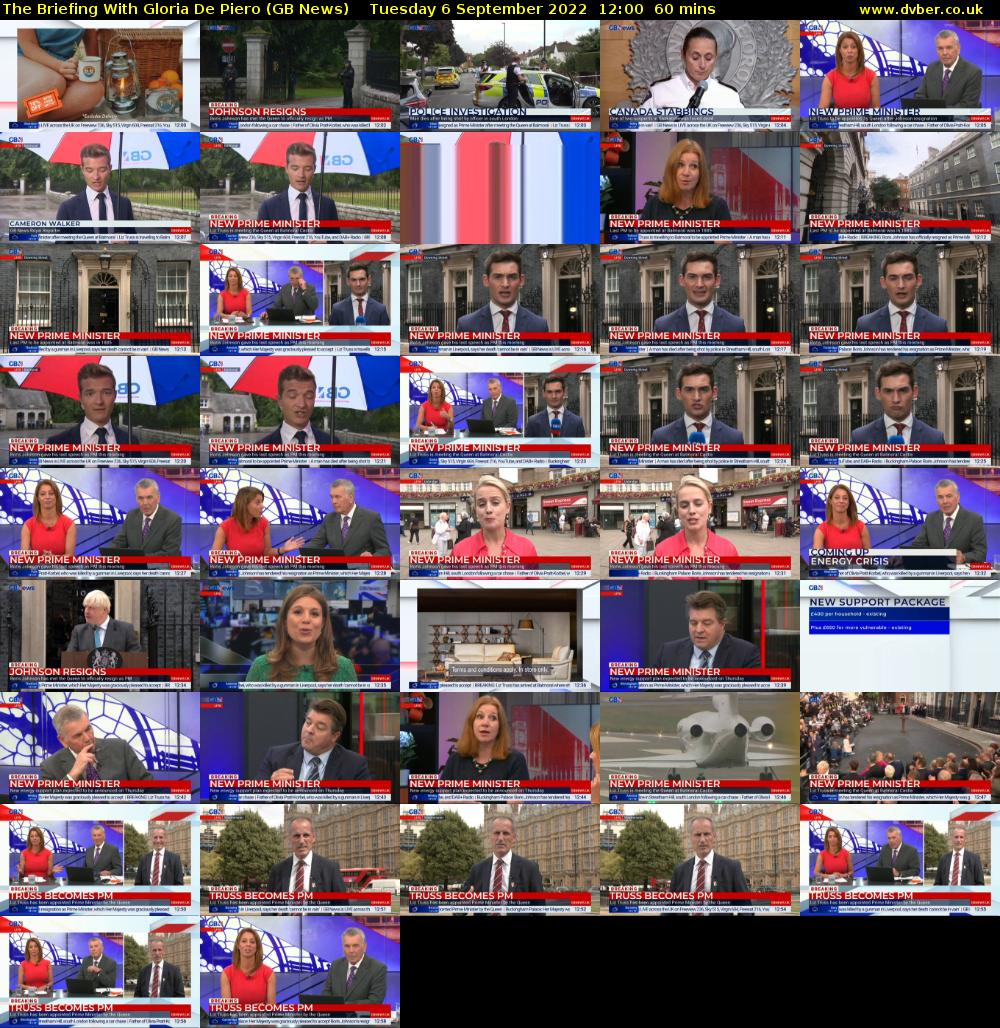 The Briefing With Gloria De Piero (GB News) Tuesday 6 September 2022 12:00 - 13:00