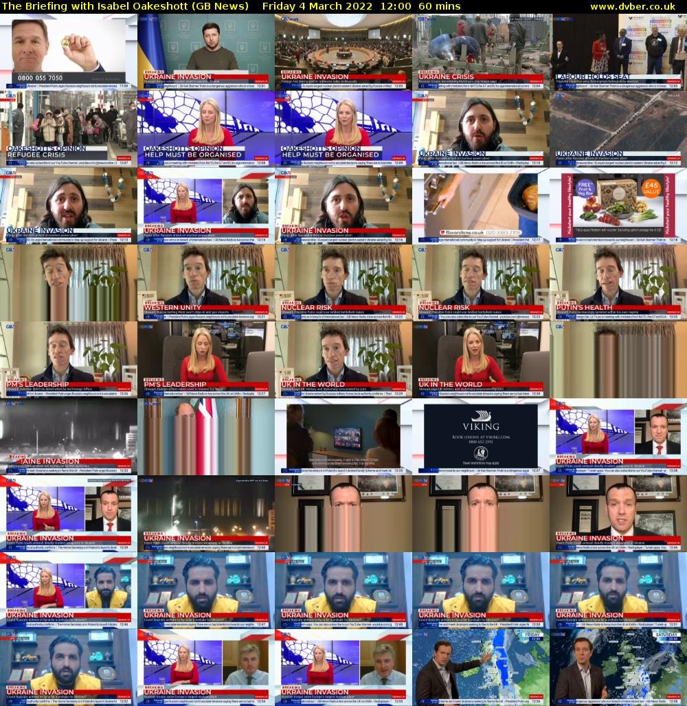 The Briefing with Isabel Oakeshott (GB News) Friday 4 March 2022 12:00 - 13:00