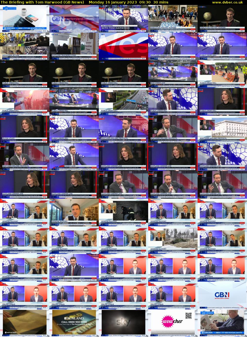 The Briefing with Tom Harwood (GB News) Monday 16 January 2023 09:30 - 10:00