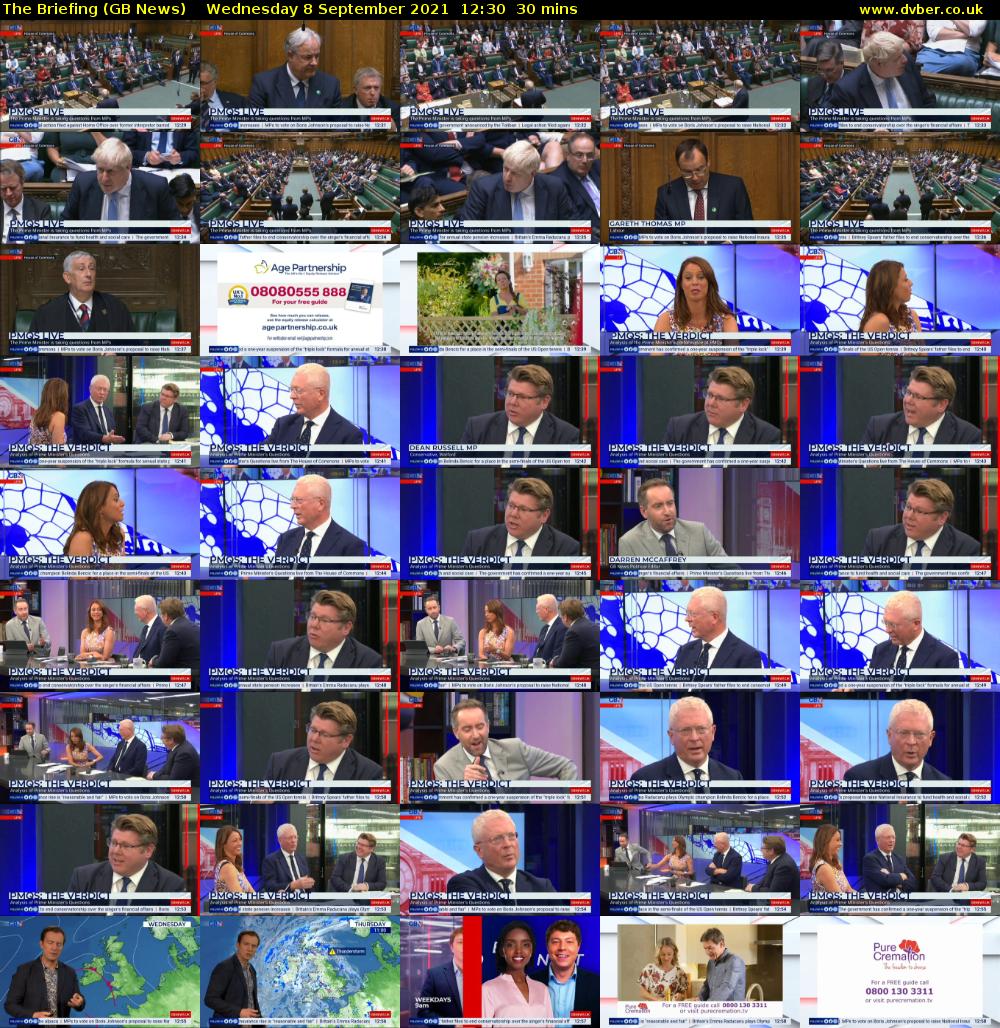 The Briefing (GB News) Wednesday 8 September 2021 12:30 - 13:00