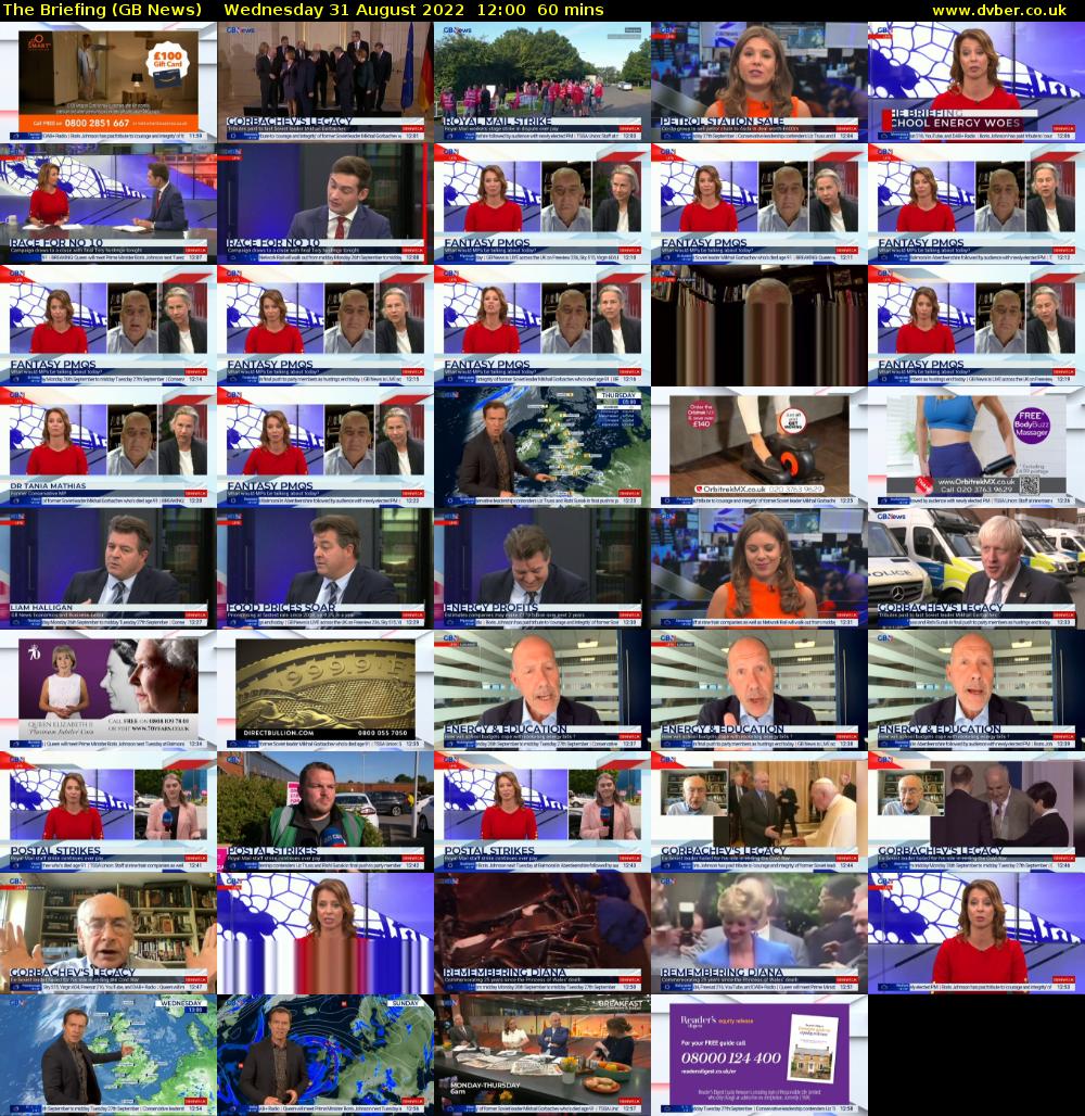 The Briefing (GB News) Wednesday 31 August 2022 12:00 - 13:00