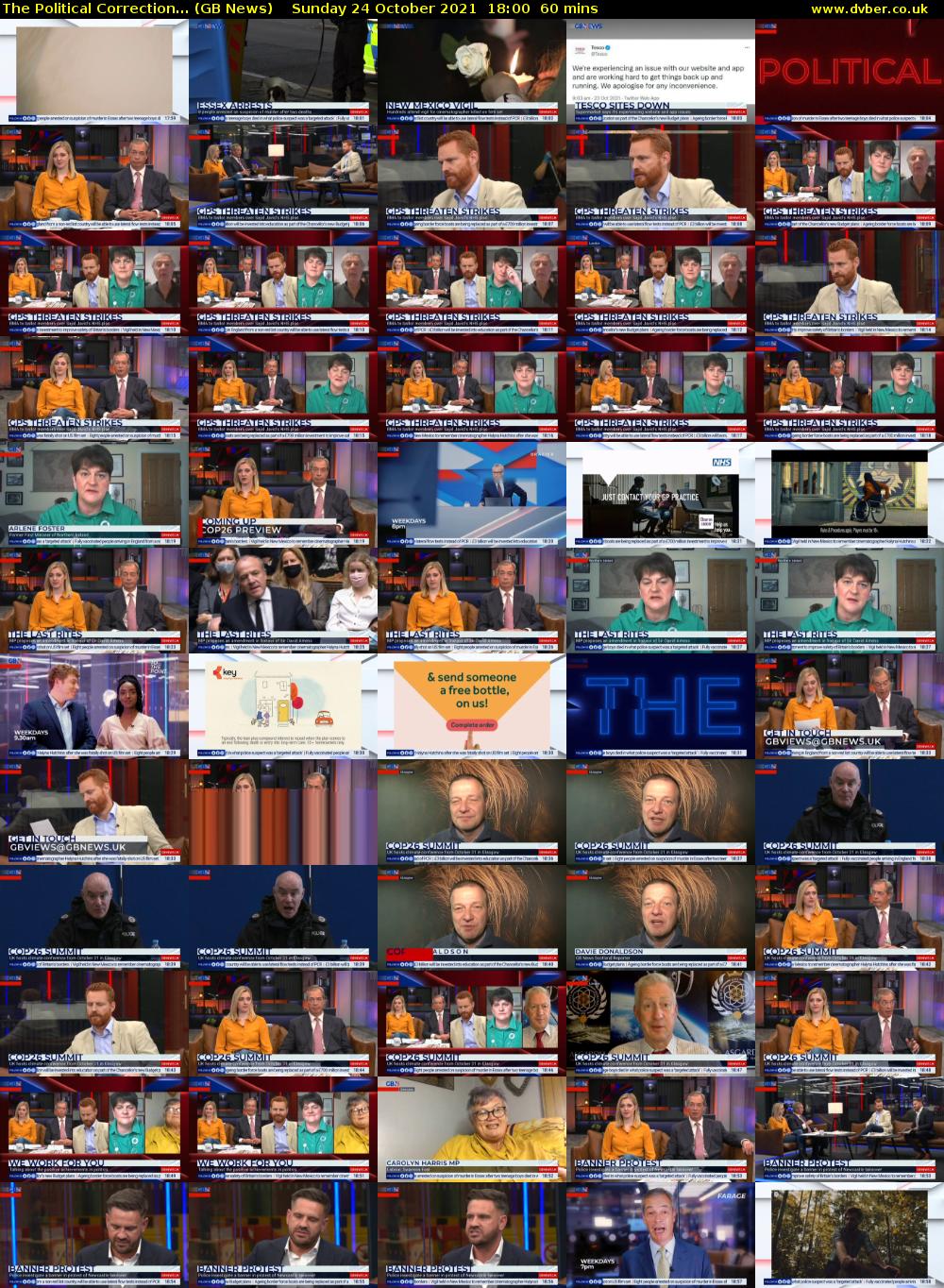 The Political Correction... (GB News) Sunday 24 October 2021 18:00 - 19:00