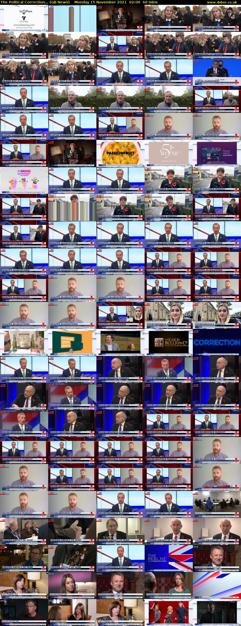 The Political Correction... (GB News) Monday 15 November 2021 02:00 - 03:00
