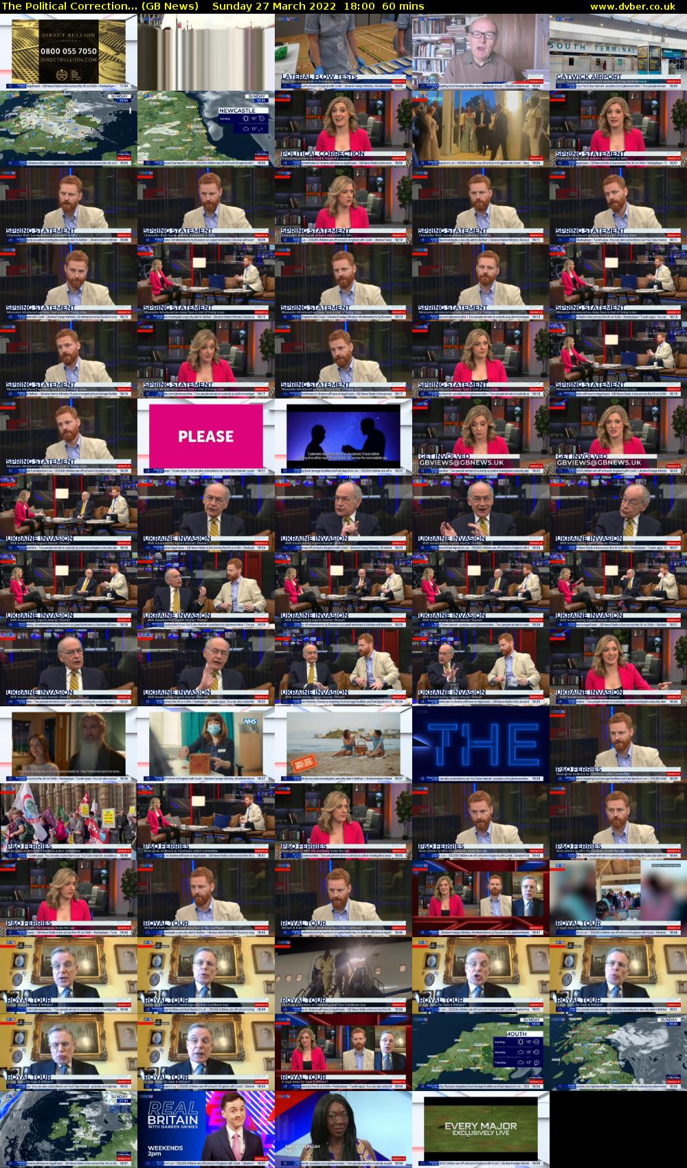 The Political Correction... (GB News) Sunday 27 March 2022 18:00 - 19:00