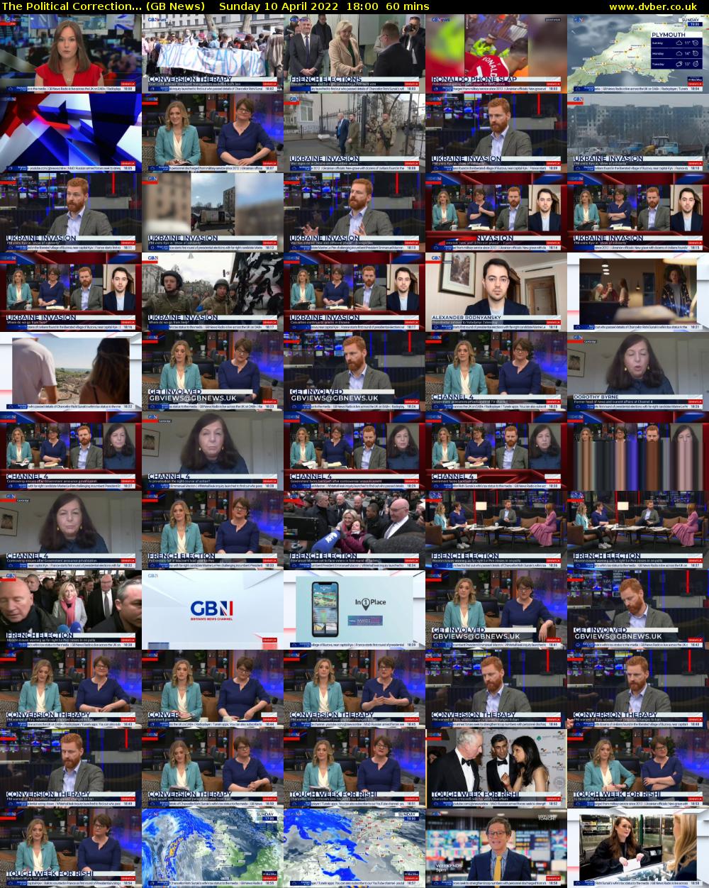 The Political Correction... (GB News) Sunday 10 April 2022 18:00 - 19:00