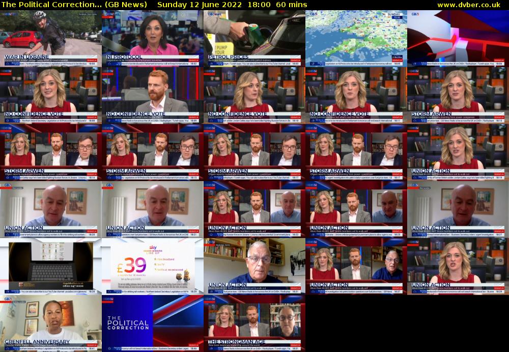 The Political Correction... (GB News) Sunday 12 June 2022 18:00 - 19:00