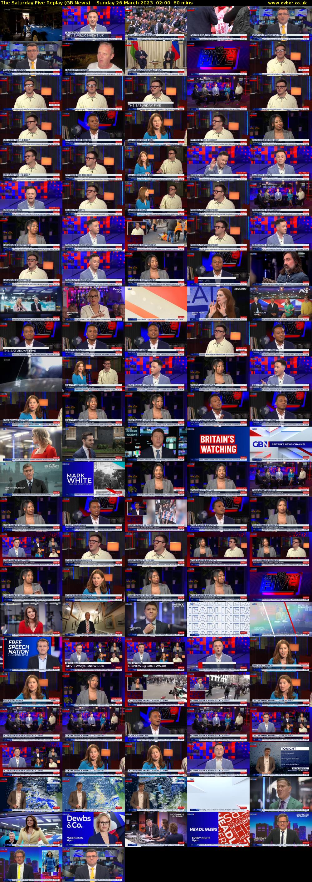 The Saturday Five Replay (GB News) Sunday 26 March 2023 02:00 - 03:00