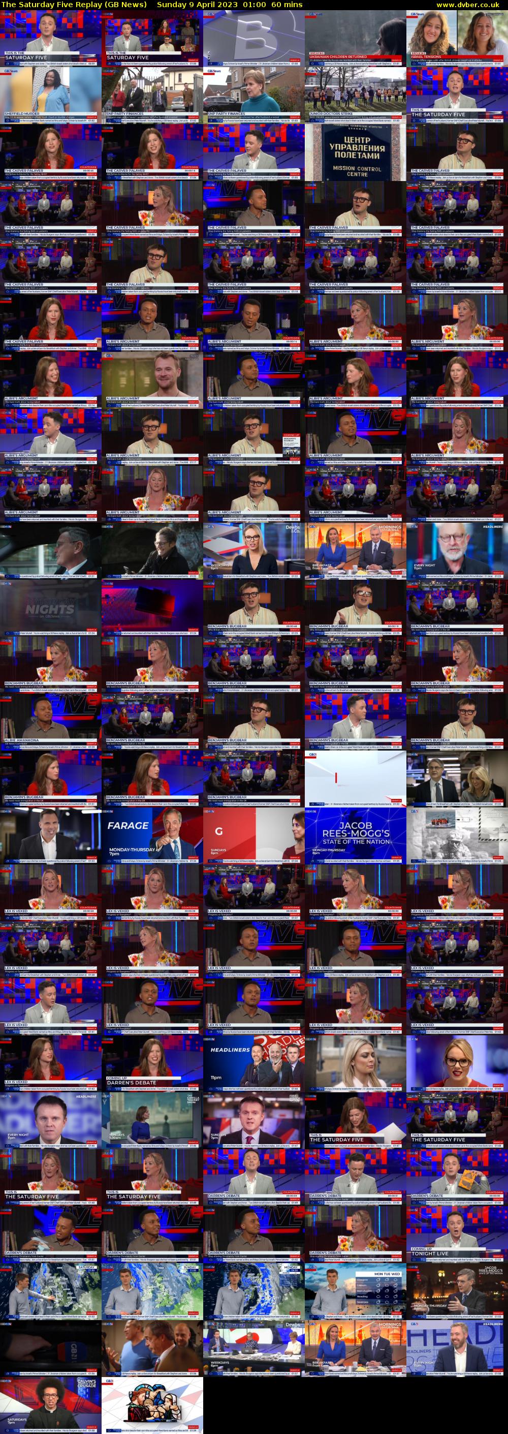 The Saturday Five Replay (GB News) Sunday 9 April 2023 01:00 - 02:00