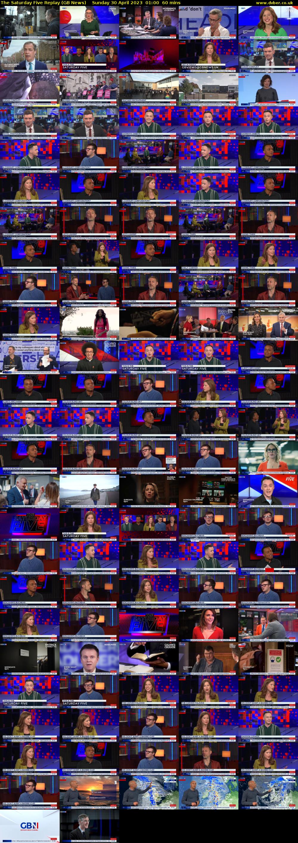 The Saturday Five Replay (GB News) Sunday 30 April 2023 01:00 - 02:00