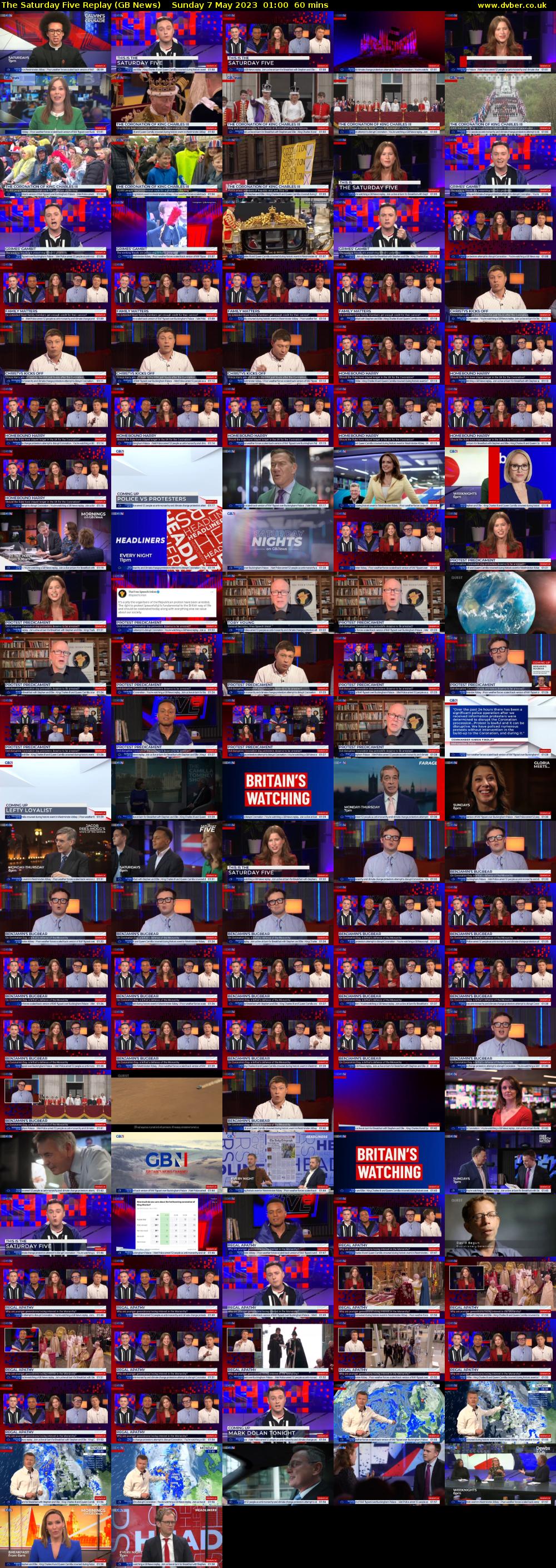 The Saturday Five Replay (GB News) Sunday 7 May 2023 01:00 - 02:00