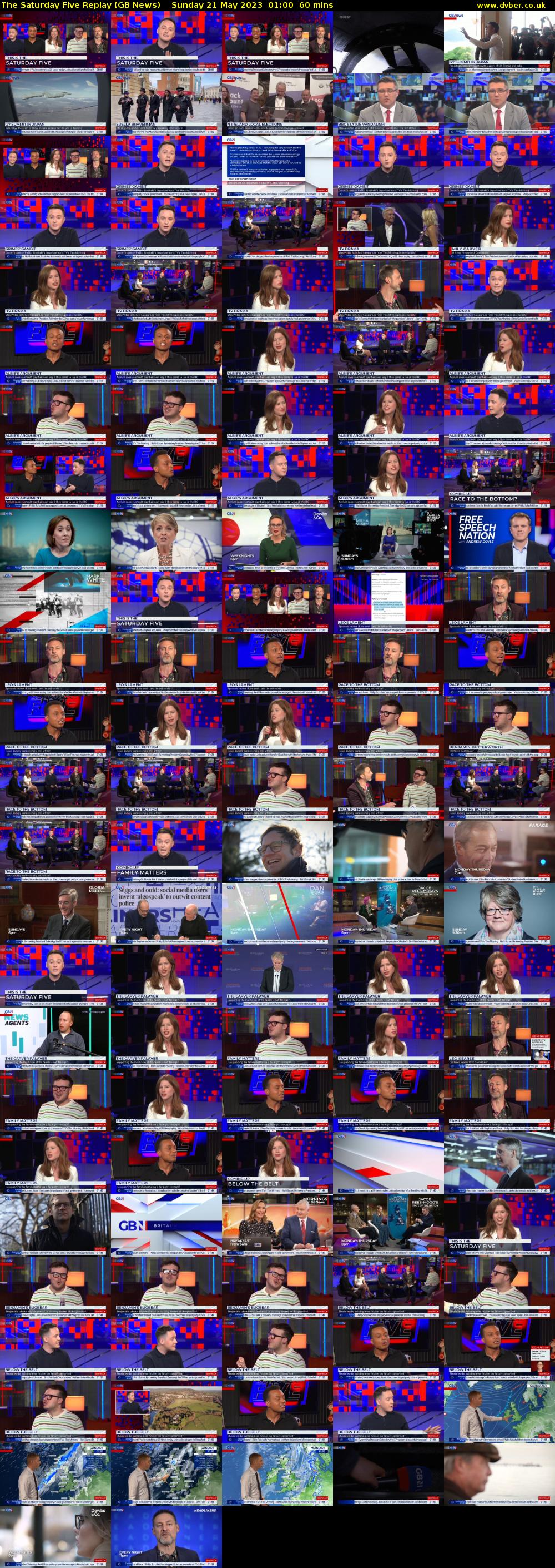 The Saturday Five Replay (GB News) Sunday 21 May 2023 01:00 - 02:00