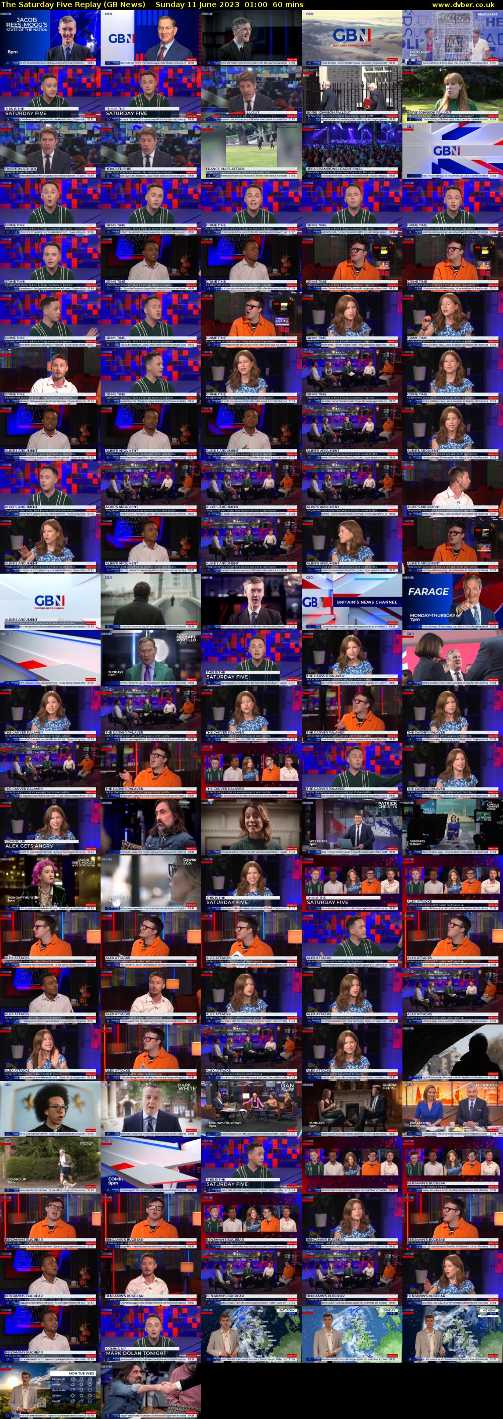 The Saturday Five Replay (GB News) Sunday 11 June 2023 01:00 - 02:00