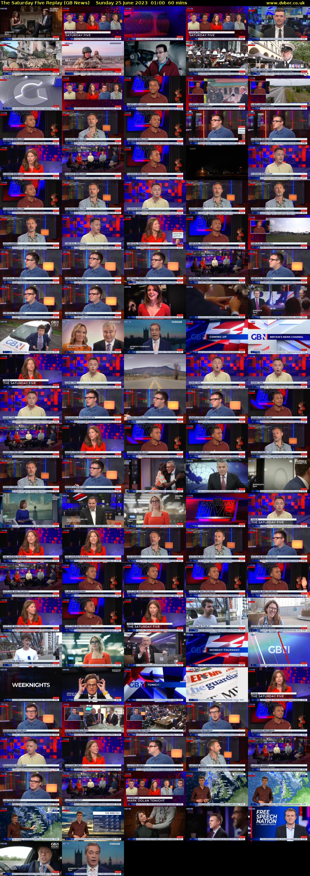 The Saturday Five Replay (GB News) Sunday 25 June 2023 01:00 - 02:00