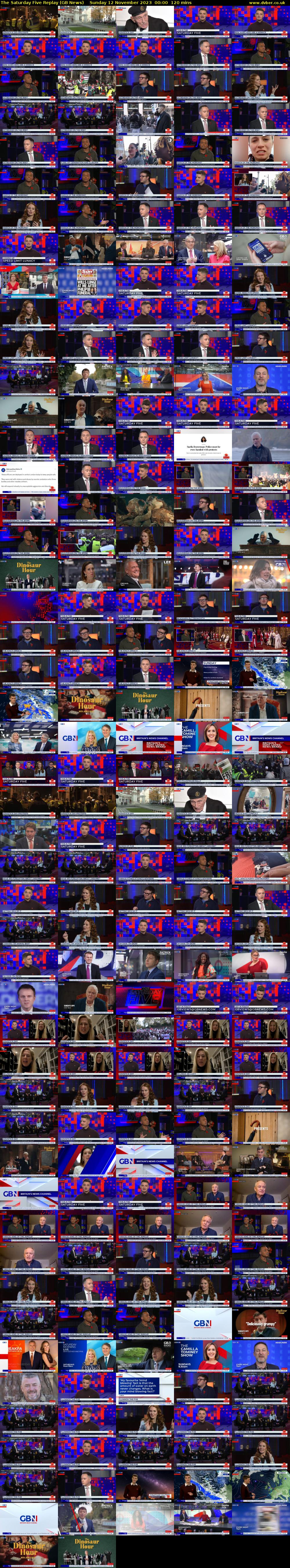 The Saturday Five Replay (GB News) Sunday 12 November 2023 00:00 - 02:00