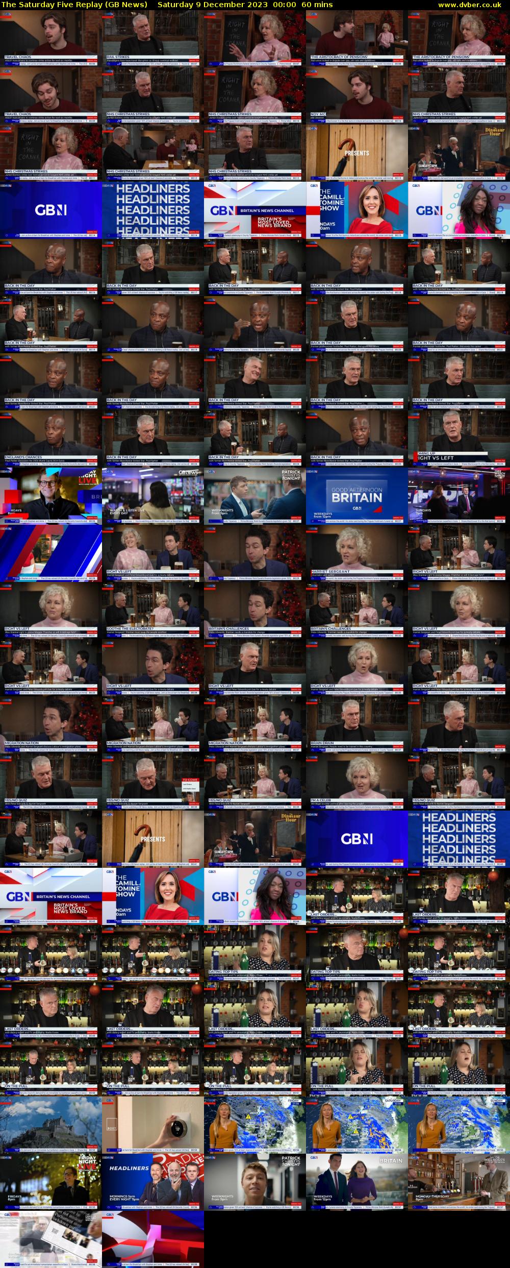 The Saturday Five Replay (GB News) Saturday 9 December 2023 00:00 - 01:00