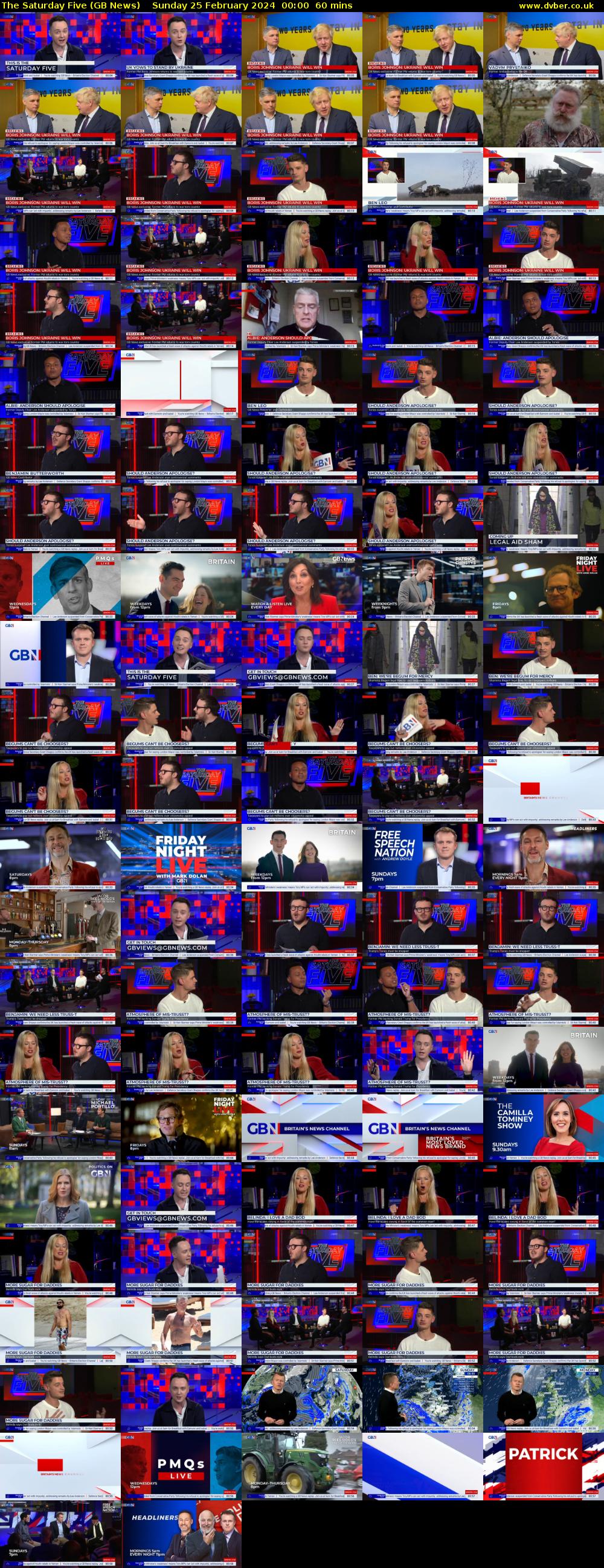 The Saturday Five (GB News) Sunday 25 February 2024 00:00 - 01:00
