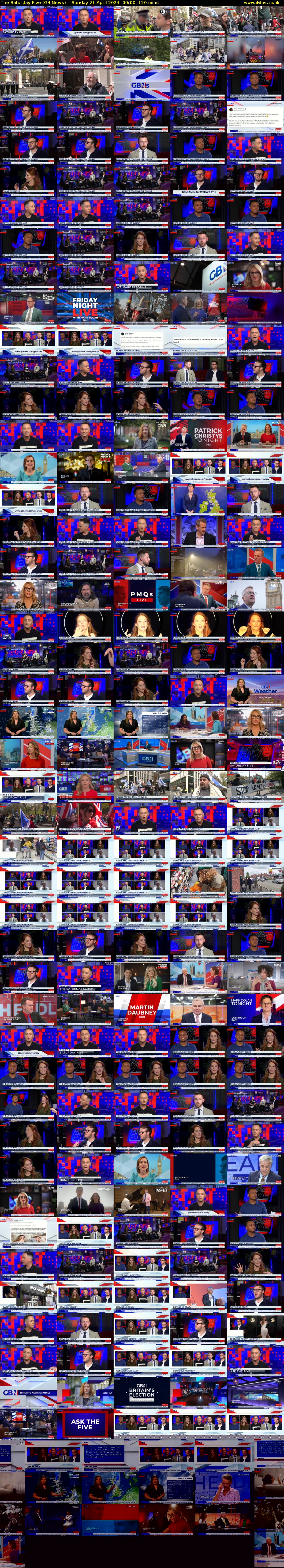 The Saturday Five (GB News) Sunday 21 April 2024 00:00 - 02:00