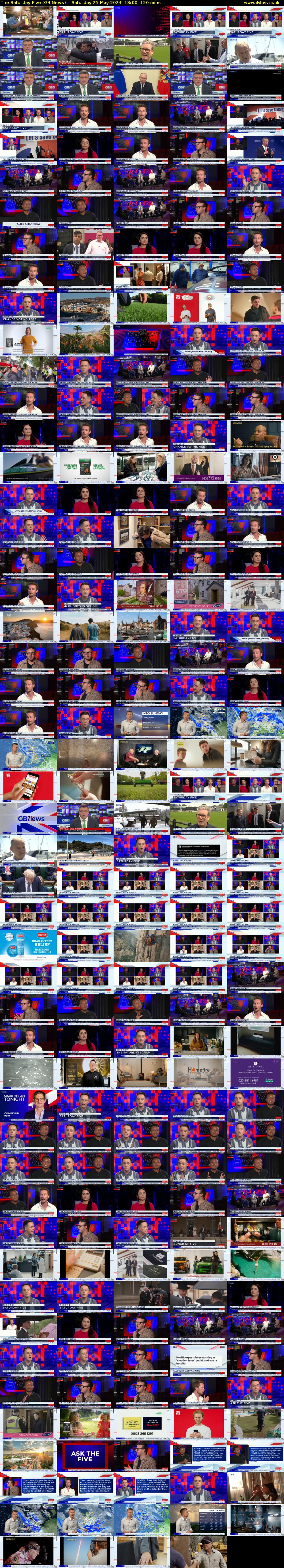 The Saturday Five (GB News) Saturday 25 May 2024 18:00 - 20:00
