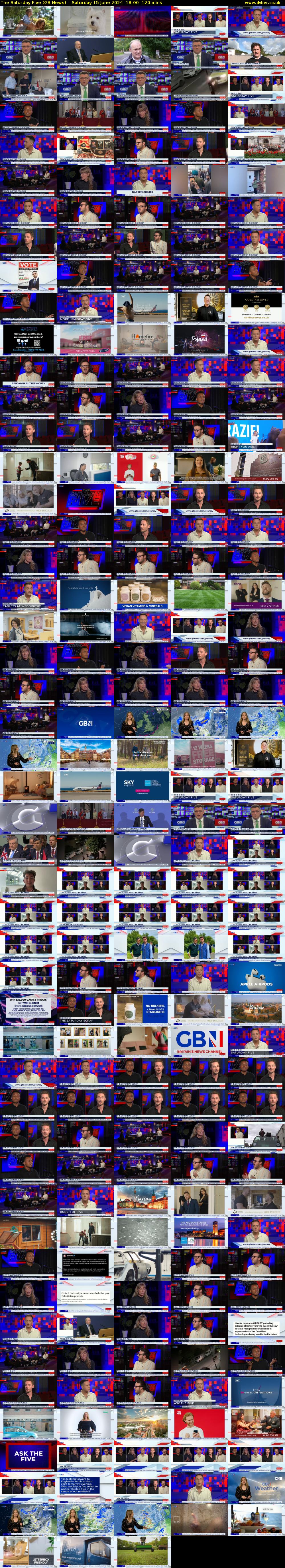 The Saturday Five (GB News) Saturday 15 June 2024 18:00 - 20:00
