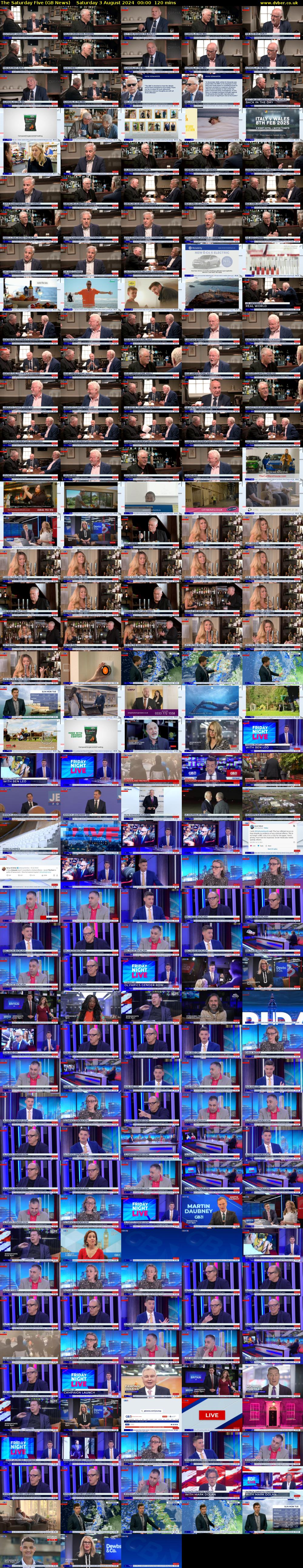 The Saturday Five (GB News) Saturday 3 August 2024 00:00 - 02:00