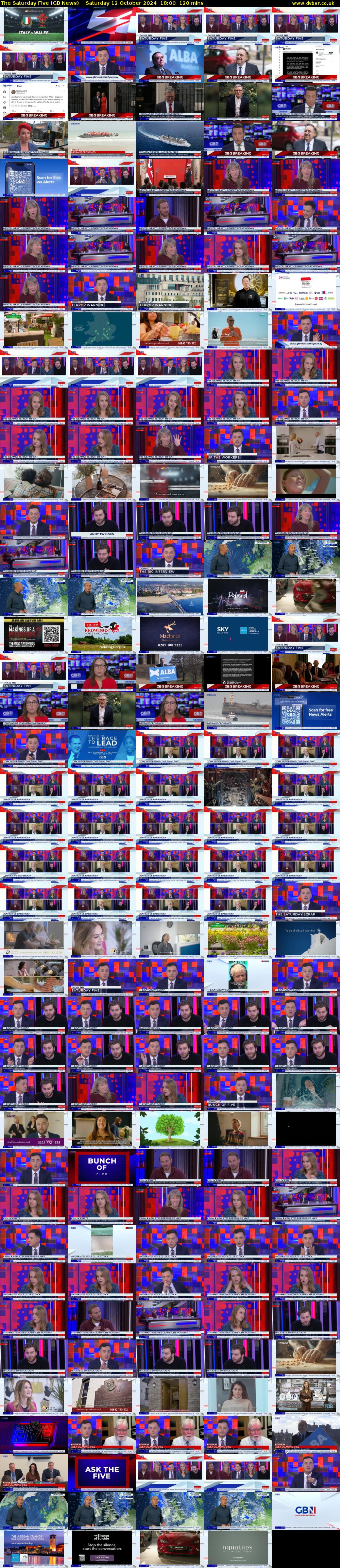 The Saturday Five (GB News) Saturday 12 October 2024 18:00 - 20:00