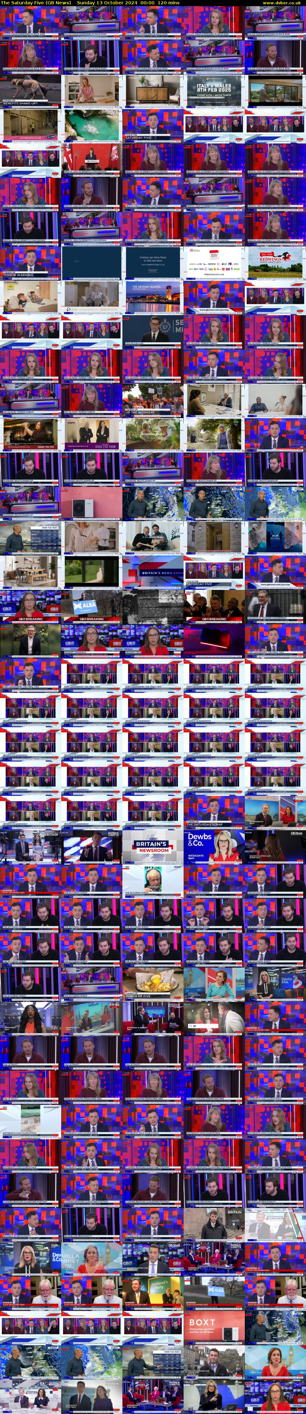 The Saturday Five (GB News) Sunday 13 October 2024 00:00 - 02:00