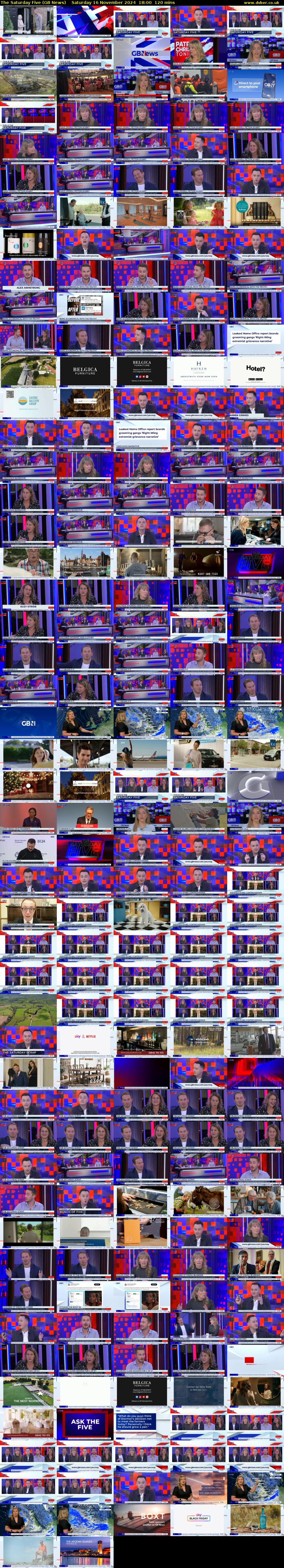 The Saturday Five (GB News) Saturday 16 November 2024 18:00 - 20:00