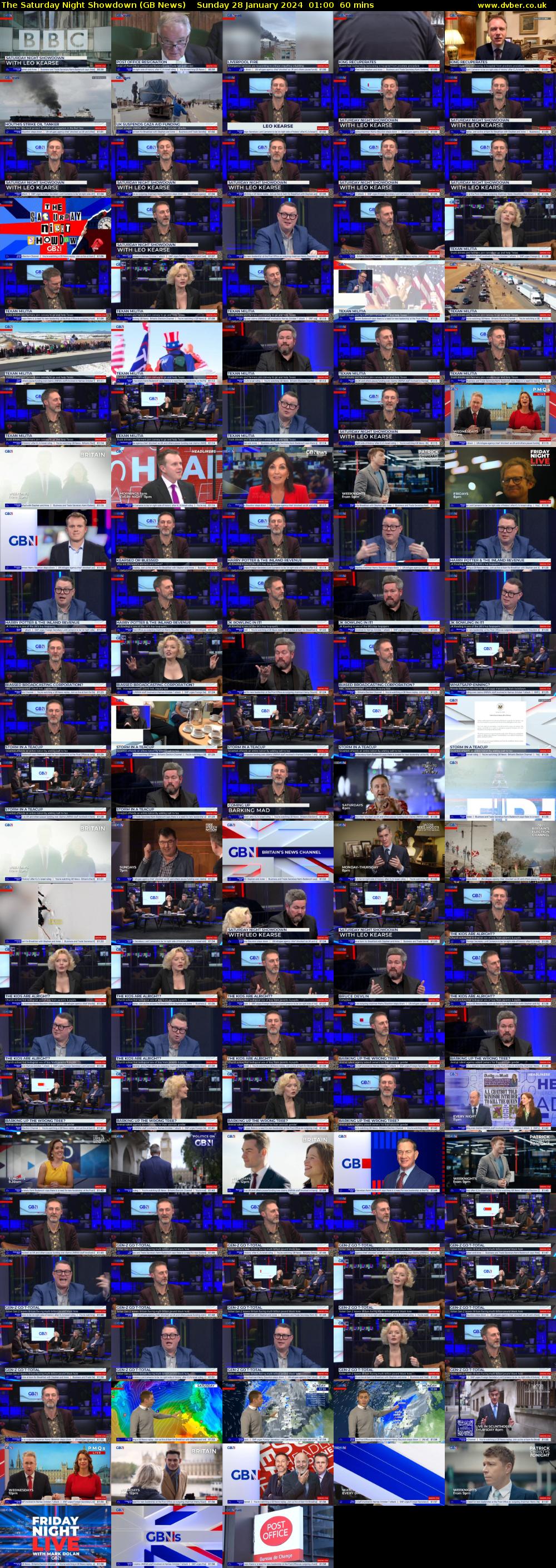 The Saturday Night Showdown (GB News) Sunday 28 January 2024 01:00 - 02:00