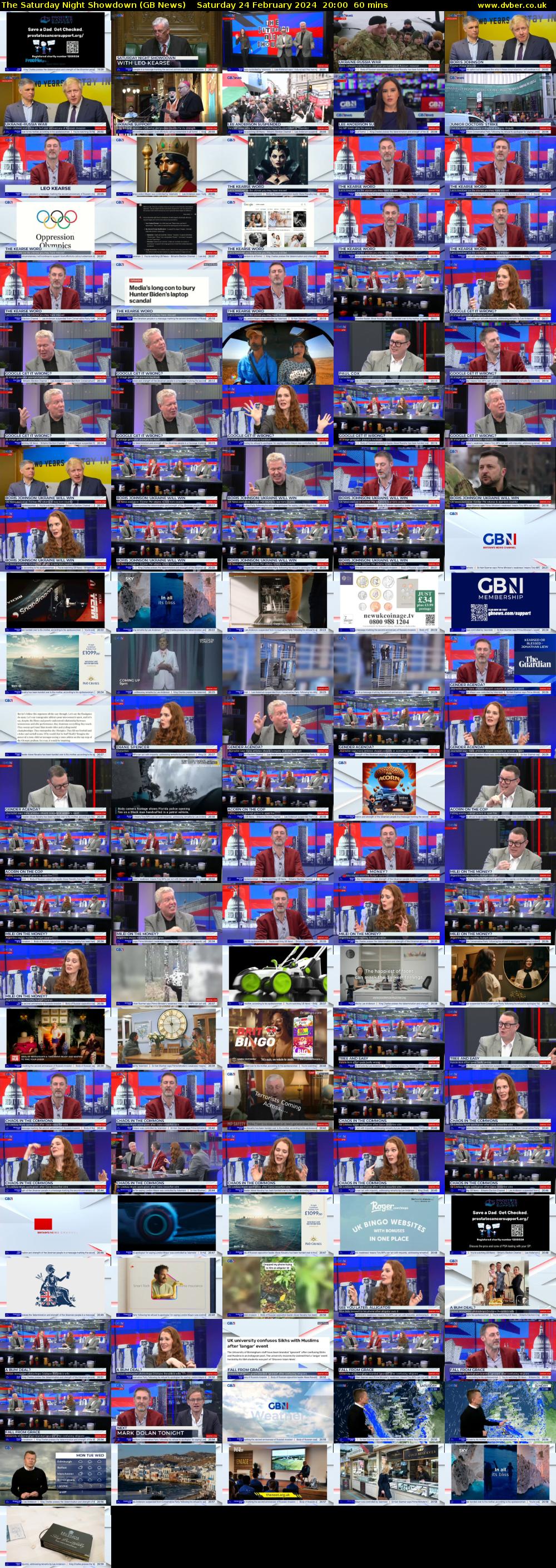 The Saturday Night Showdown (GB News) Saturday 24 February 2024 20:00 - 21:00