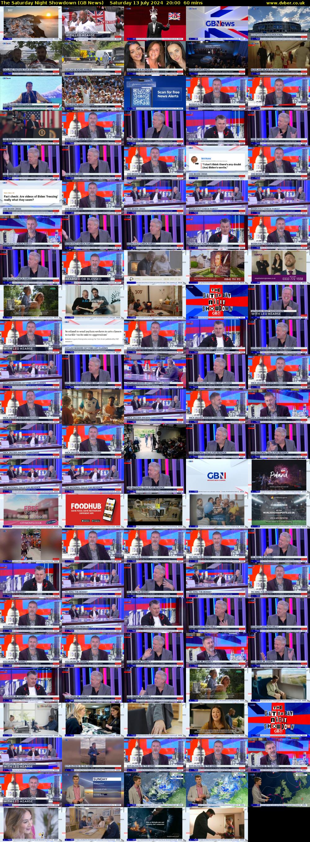 The Saturday Night Showdown (GB News) Saturday 13 July 2024 20:00 - 21:00