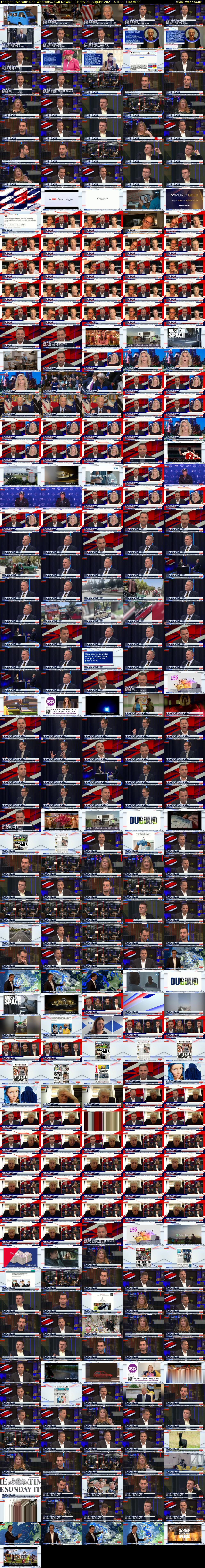 Tonight Live with Dan Wootton... (GB News) Friday 20 August 2021 01:00 - 04:00