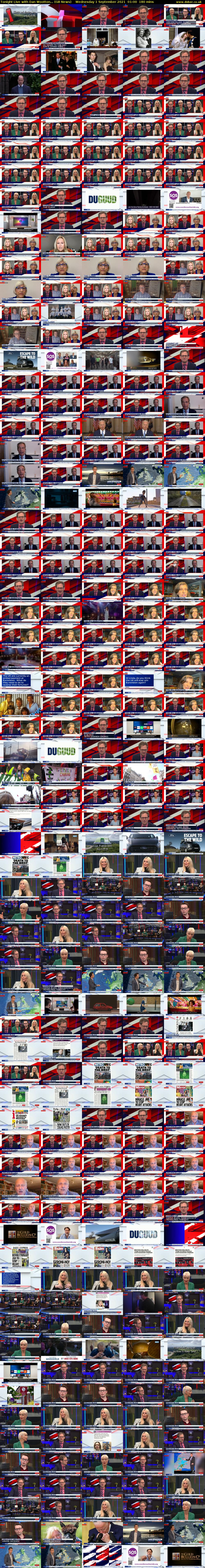 Tonight Live with Dan Wootton... (GB News) Wednesday 1 September 2021 01:00 - 04:00