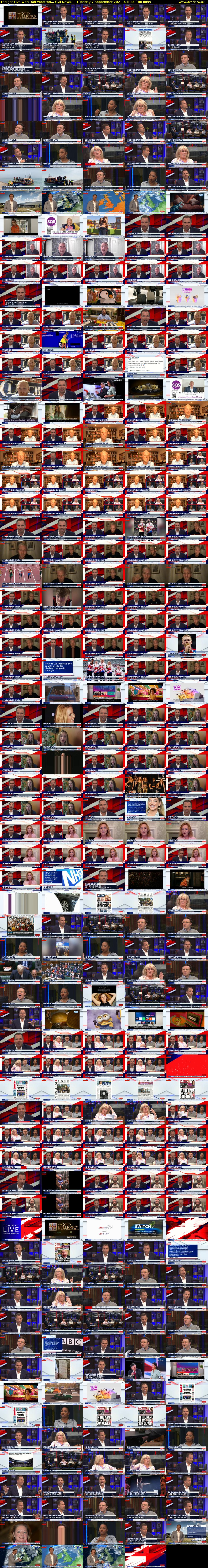 Tonight Live with Dan Wootton... (GB News) Tuesday 7 September 2021 01:00 - 04:00