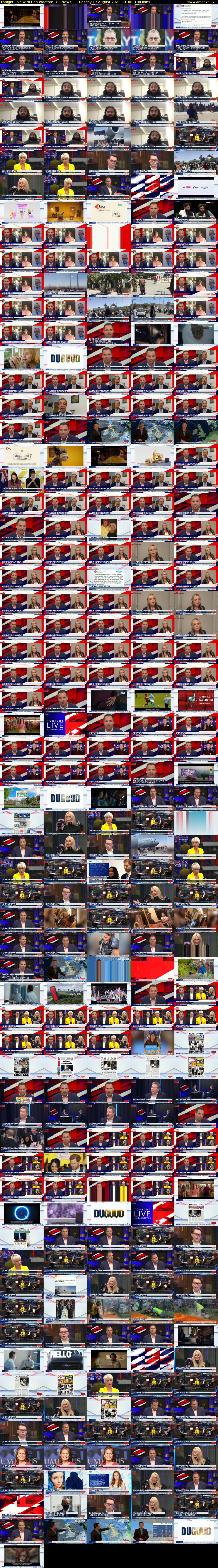 Tonight Live with Dan Wootton (GB News) Tuesday 17 August 2021 21:00 - 00:00