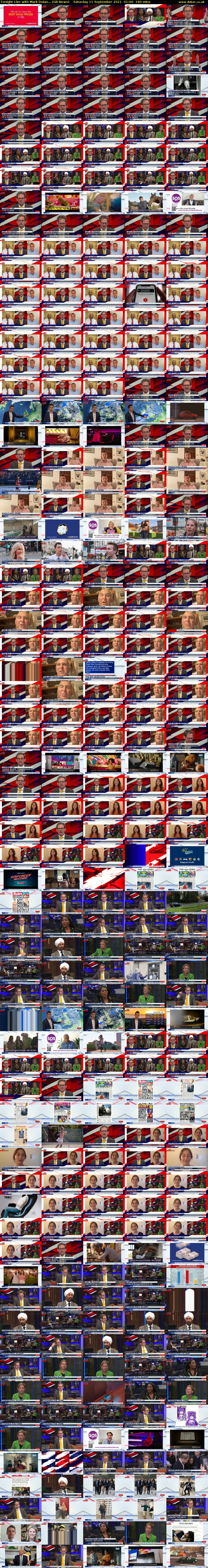Tonight Live with Mark Dolan... (GB News) Saturday 11 September 2021 01:00 - 04:00